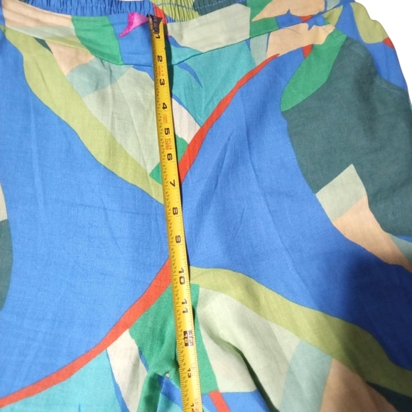 Christian Siriano Women's Tropical Leaf Print 2 Piece Set Top(L) Pants(M) - Picture 6 of 14